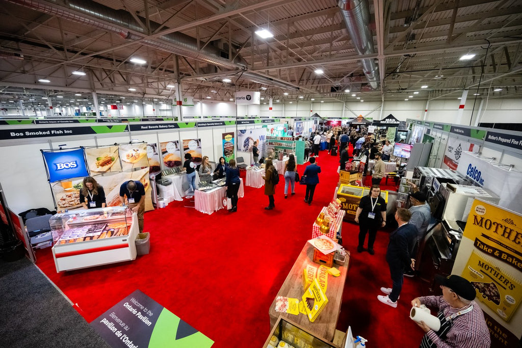 The Grocery Innovations Canada trade show floor seen from above