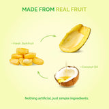 Made from real fruit: fresh jackfruit and coconut oil, the only two ingredients